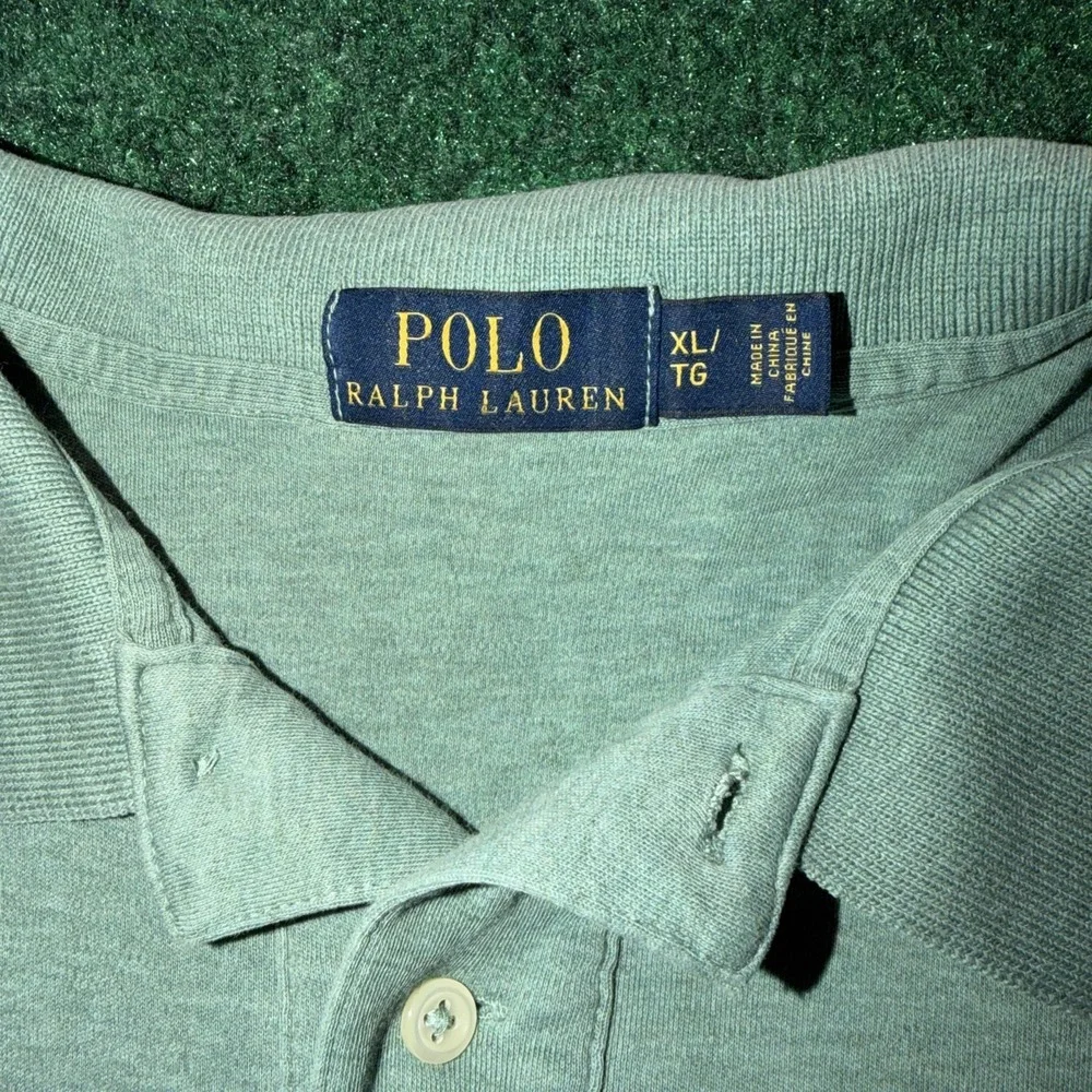 Polo Ralph Lauren Green Men's XL White Horse Polo Shirt